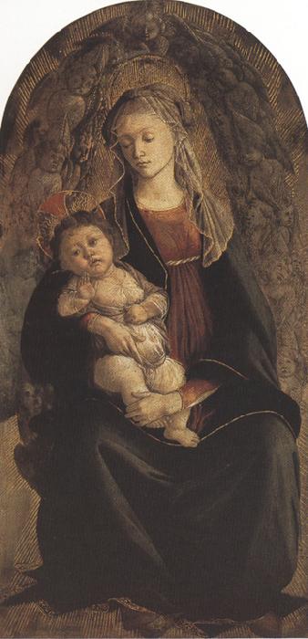 Sandro Botticelli Madonna of the Rose Garden or Madonna and Child with St john the Baptist (mk36)